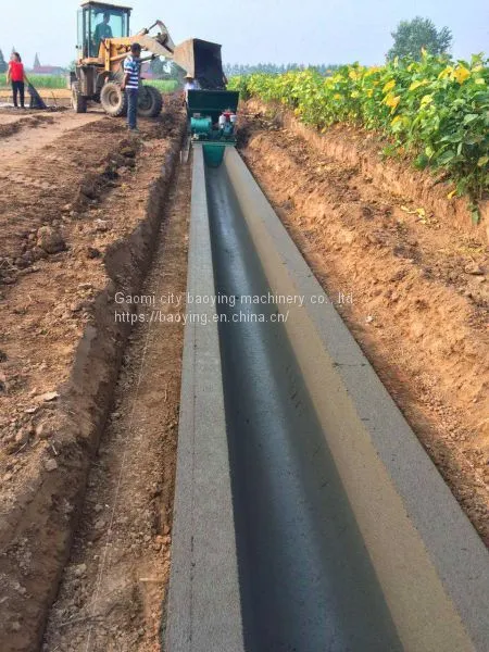 Farmland Canal Slipform Machine/side Ditch Pouring Machine/rectangular Drainage Ditch One-time Forming Machine photo-2