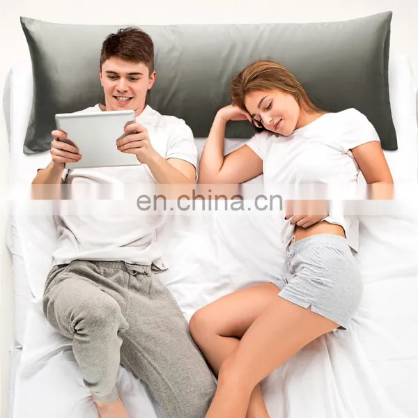 Luxury Super Soft Breathable Seamless Sleeping Plain Satin Home Body Pillowcase photo-2