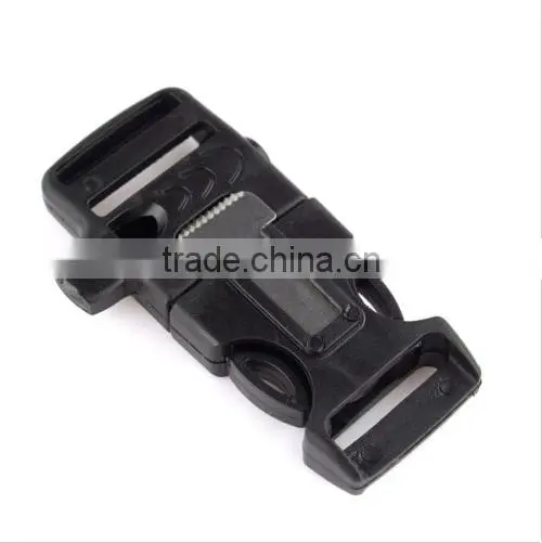 Side Release Whistle Buckle Flint Fire Starter Scaper for Bracelet Paracord photo-3