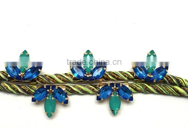 Latest Design Popular Fashion African Beads Jewelry Set Handmade Indian Jewelry Necklace and Earring Bracelet Set photo-3