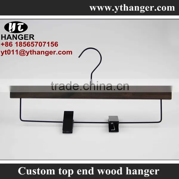 IMY-460 Brush off Brown Wooden Thin Flat Hangers for Clothes photo-4