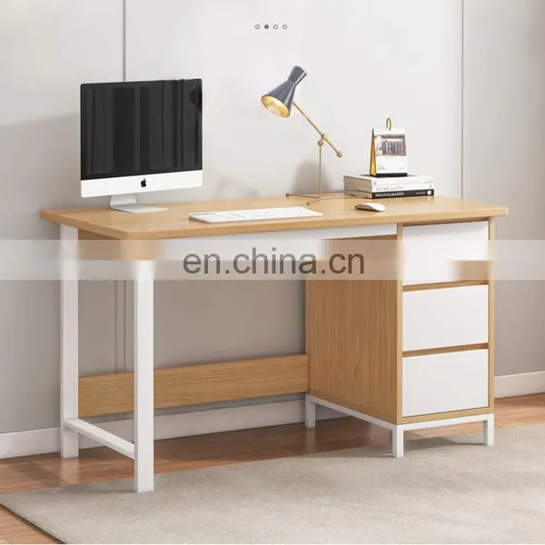 Computer Desk Bedroom Furniture Space Saving Wooden Small Simple Modern Home Study Computer Desk With Storage photo-2
