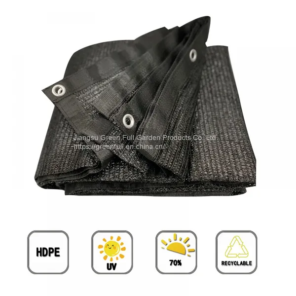 70% Black Shade Cloth With Grommets, Greenhouse Garden Shade Cover Plant Shades From Sun photo-3