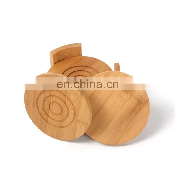 Kitchen Multipurpose 6-Piece Heat Resistant Bamboo Round Coaster photo-3