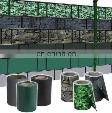 PVC Tarpaulin Brown/Green/Grey Strip Fence for Backyard Garden Protection photo-4