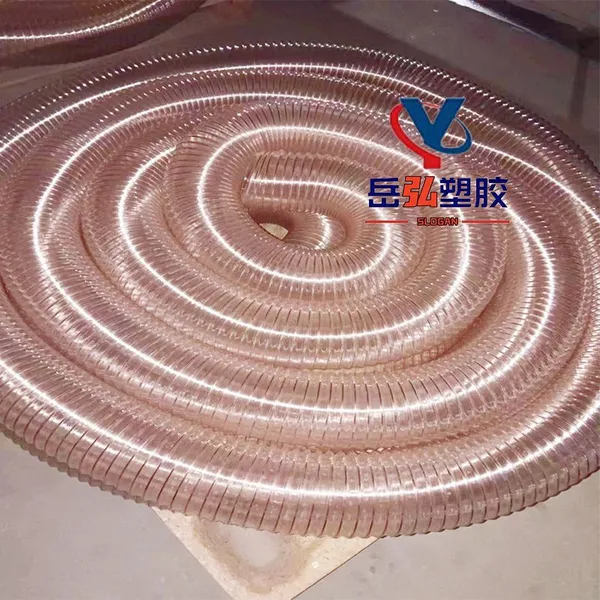 PU Polyurethane Copper-plated Steel Wire HoseDust and Smoke Exhaust, Retractable Bellows, High Temperature Resistant and Antifreeze Steel Wire Spiral Pipe photo-2