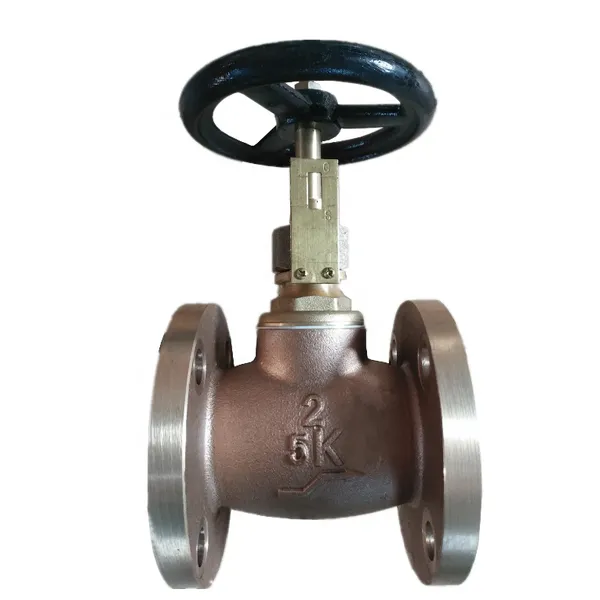Marine Globe Valve JIS 10K50 5K50 Bronze Flange Stop Globe Valve Factory photo-5