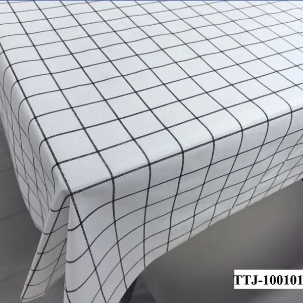 Classic Plaid Decorative Home Kitchen Tablecloth Liquid Repellent and Stain Resistant Plastic Table Cloth photo-4