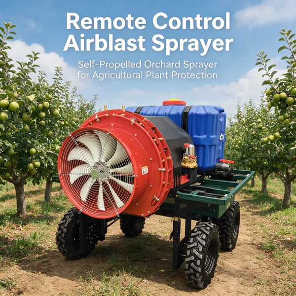 Remote Controlled Airblast Pesticide Sprayer Machine for Orchards Vineyards and Farms