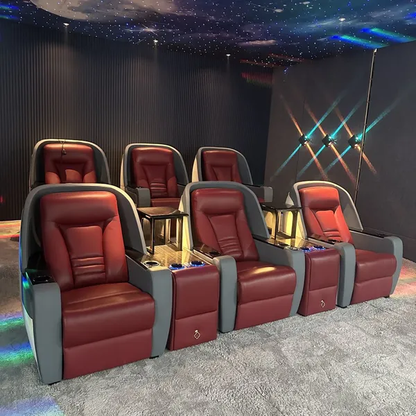CHIHU Commercial Use Genuine Leather Sofa Home Theater Recliner Seats Power Headrest Movie Cinema Chairs