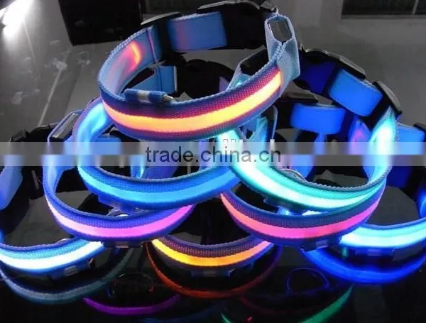 2.5cm Silk Mesh Blue Style Led Dog Collar photo-3