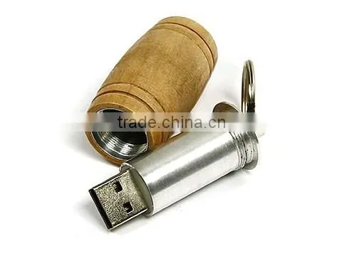 Novelty Wooden Barrel 8gb USB 2.0 USB Flash Memory Drive photo-3