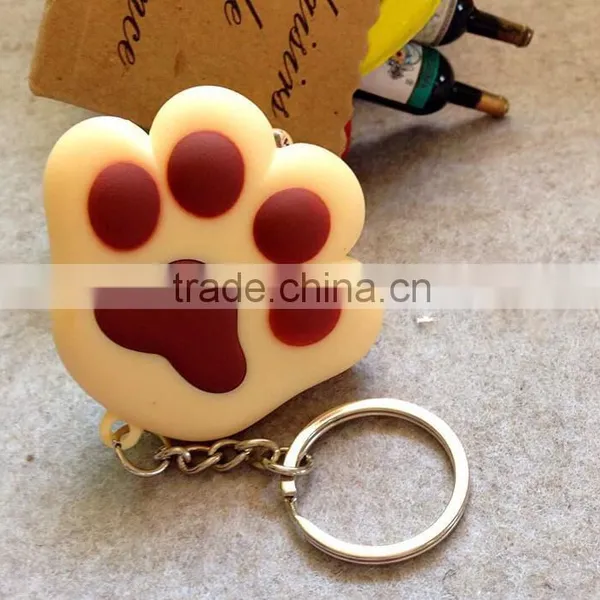 New Arrive Lovely Cat Claw LED Lights Sound Key Chains Cat Meow Gift Bag Accessories Gift for Children photo-2