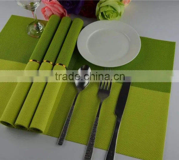 Bright Color Shinny Green Table Mats Placemats for Dining Heat Insulation Kitchen Placemat Table Decoration photo-4