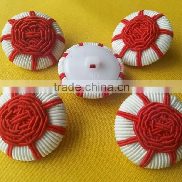 High Fashion Cord Braided Fabric Covered Button For Ladies --- F1536 photo-2