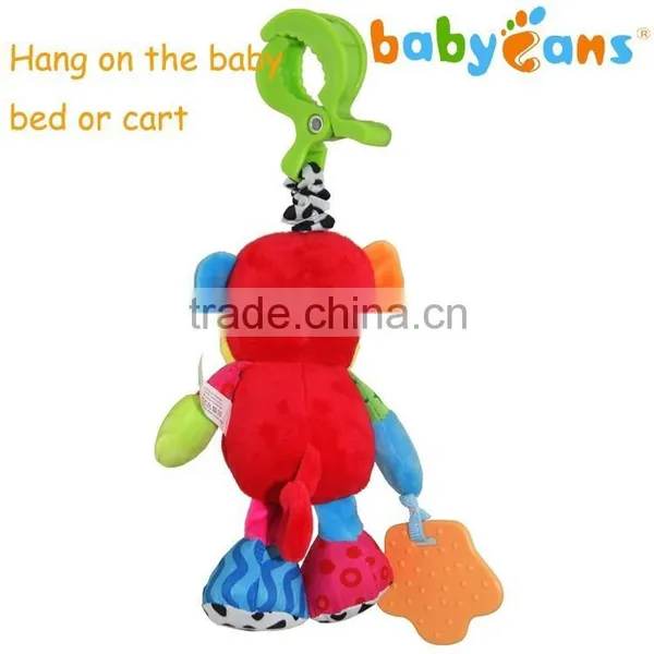 Babyfans Monkey Shape Soft Plush Stuffed Music Shaking Bed Hanging Baby Toys photo-6