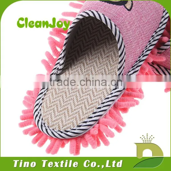 Household Cleaning Use Clean Felt Shoes Chenille Floor Cleaning Slippers With Supplier photo-6