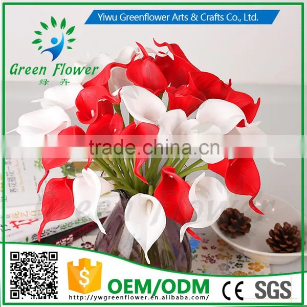 Оптовая продажа искусственных цветов Mini Calla Lily с эффектом реального прикосновения 2016 года для украшения дома, свадеб и вечеринок photo-3