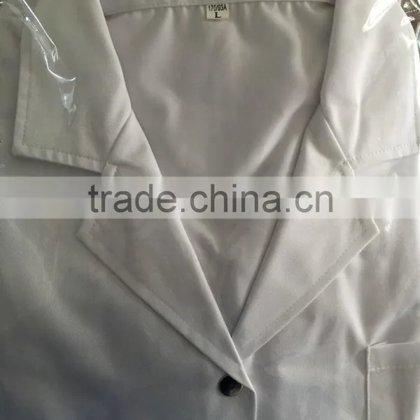 Unisex White Lab Coat With Knit Cuffs photo-3