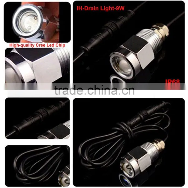 9W Copper Led Drain Plug Light IP68 Submersible Lights for Boat Lighting photo-4