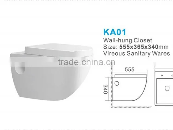 KA01 WC Ceramic Wall-hung Toilet Sanitary Ware TOILET Quality Choice photo-2