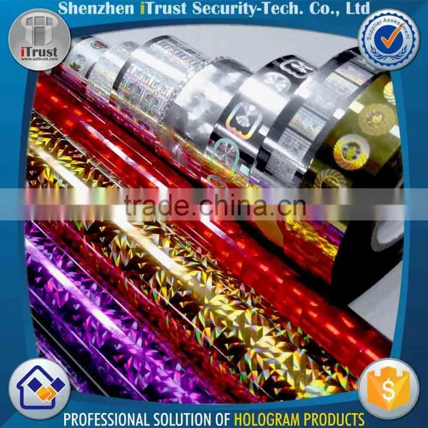 Custom Hologram Hot Stamping Foil Hot Stamping Film for Cards for Paper Quality Choice