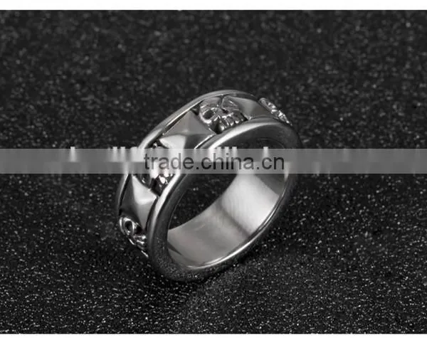 Stainless Steel Jewellery Fashion Trend Skull Mens Hand Rings photo-5
