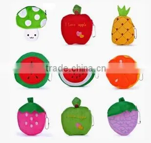 Plush Money Bag/cute Plush Coin Bag/Plush Stuffed Money Bag/Plush Fruits Shape Money Bag