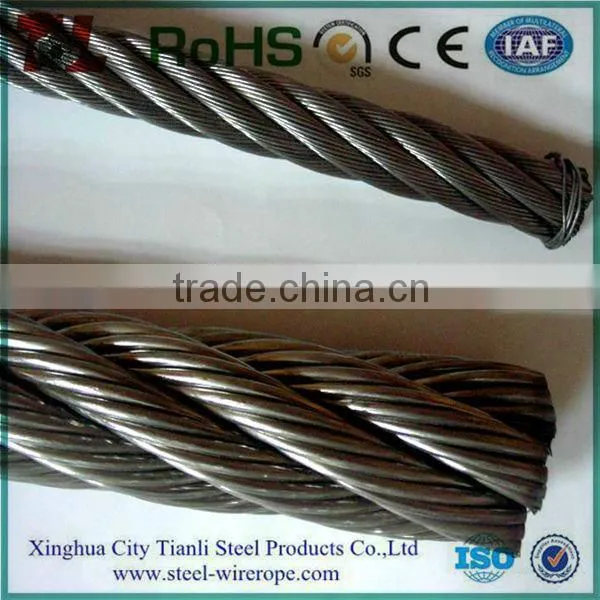 Factory Supply 8x7+1x19 Ungalvanized Steel Wire Rope photo-3