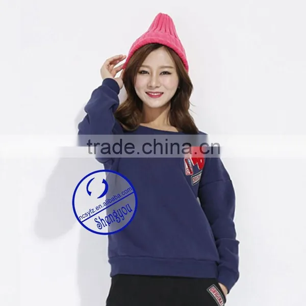 Custom100% Cotton Women's Embroidered Sweatshirts With China Supplier photo-3