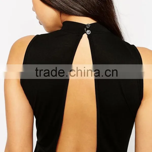 Dongguan Trade Assurance Manufacutre Column Maxi Dress Long Summer 2016 With High Neck photo-4