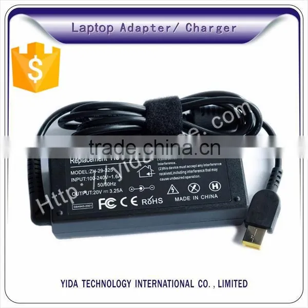 Shenzhen Factory Universal Laptop Charger Adapter for Lenovo 20V 3.25A 65w