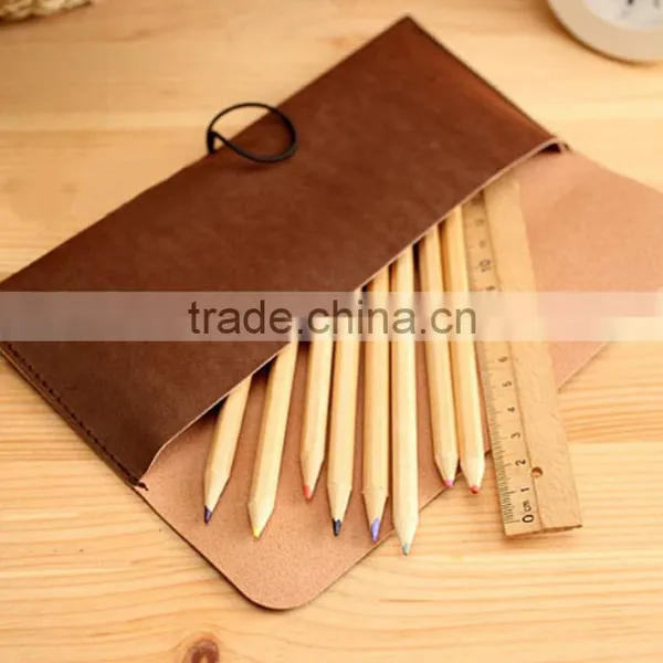 2016 Retrostyle Leather Pencil Case With Flap Cover photo-5