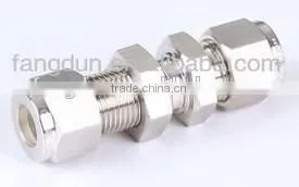 bulkhead union,twin ferrule tube fitting