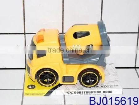 Funny Yellow Truck Toy Happy Kids Plastic Toy Concrete Mixer Truck photo-2