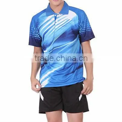 New Design Sportswear Badminton Jersey Velleyball Shirts Polo Jersey , Vallentine's Badminnton Wear Cheap in Stock