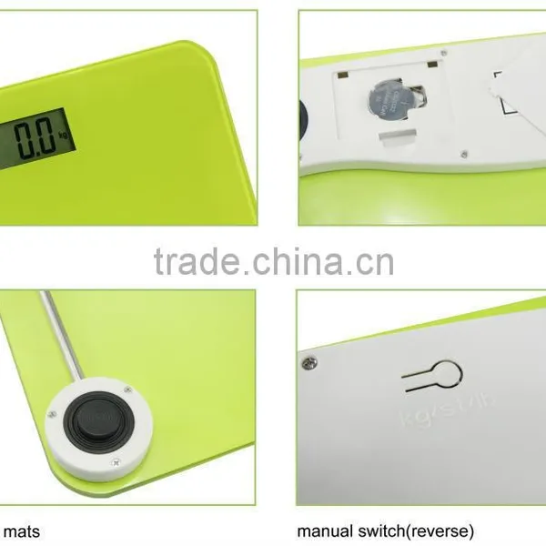 High Precision Korea Hot Sell Digital Bathroom Scale Model With Candy Color Glass Platform for Human Body Weighing Scale photo-2