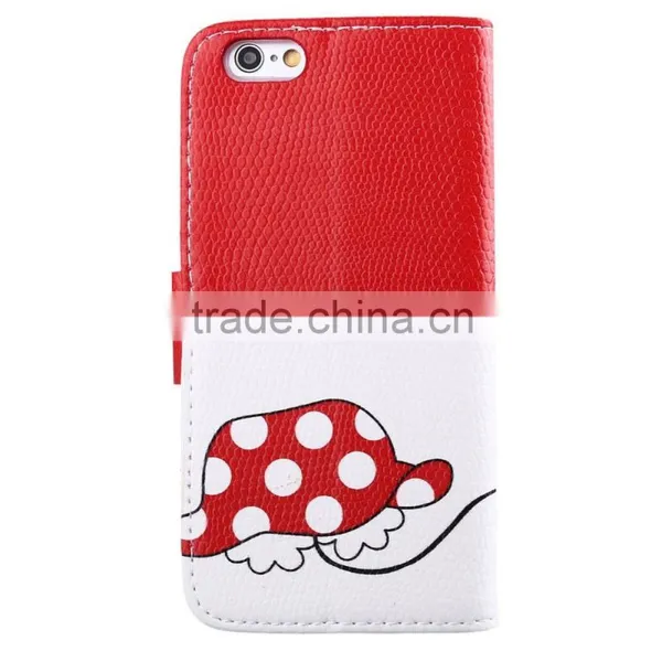 Patent Design Bowknot Button Wallet Leather Case For IPhone 5/5s photo-5