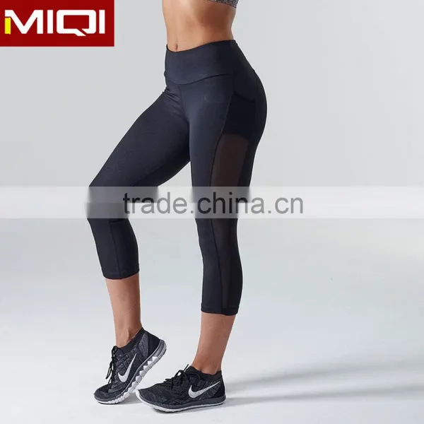 China Manufaturer Moisture Wicking Cottony Ladies Crops Spandex Yoga Leggings photo-3