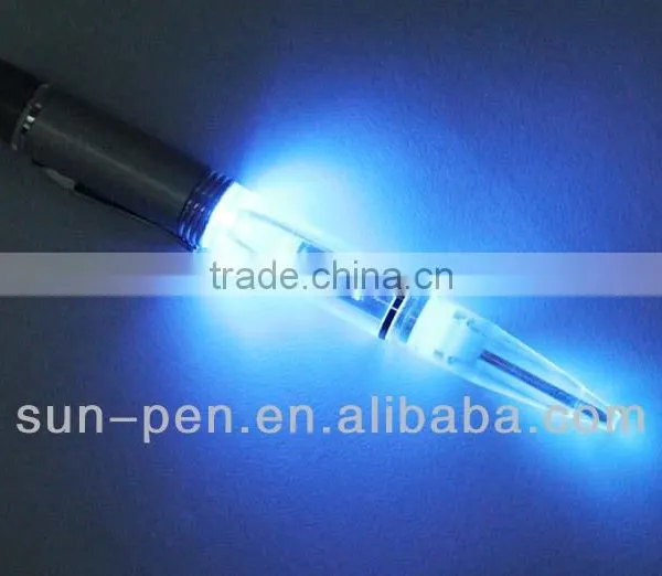 Metal LED Pen With Red and Blue Light photo-3