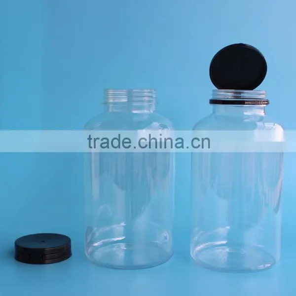 Clear PET Pharmaceutical Plastic Packaging Bottle 500ml, 500cc Medicine Pill Capsule Bottle With Tearing Cap photo-3
