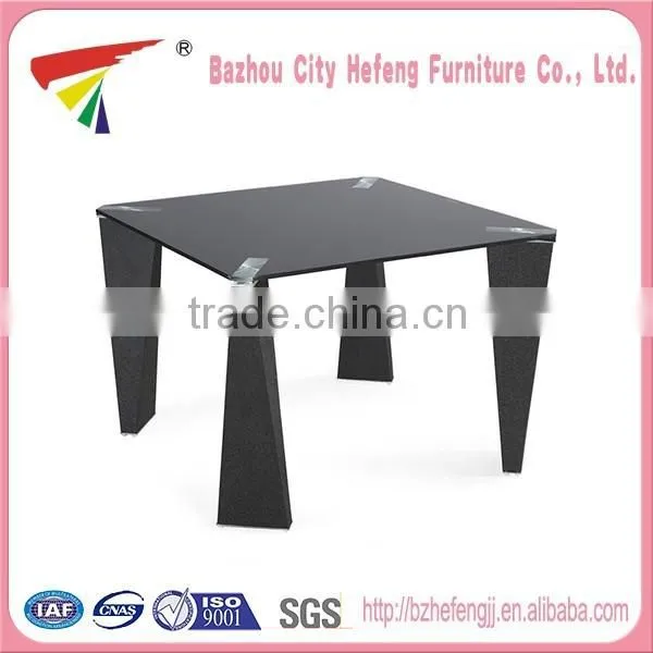 Concept Legs With Black Tempered Glass Coffee Table