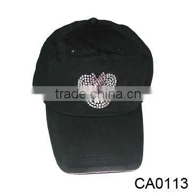 Sequin 6 Panel Black Golf Caps
