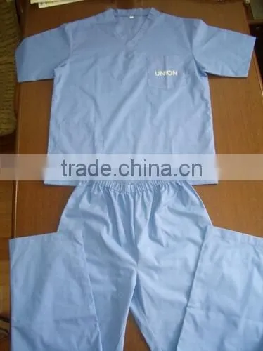 Short Sleeve Blue Sky Hospital Scrub Uniform photo-2