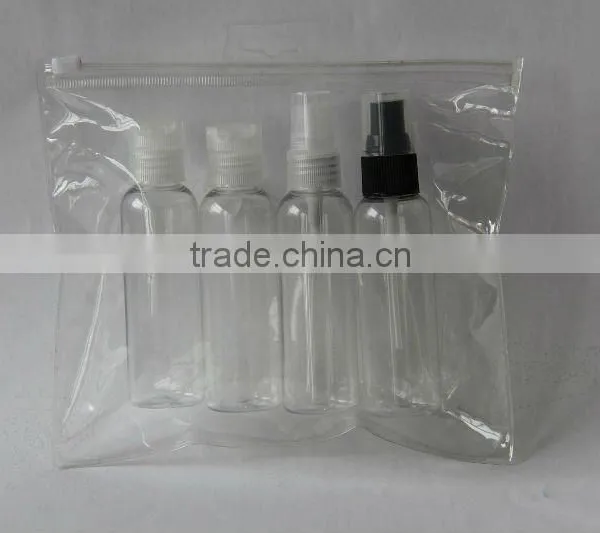 customize lotion sprayer pump travel bag set kit