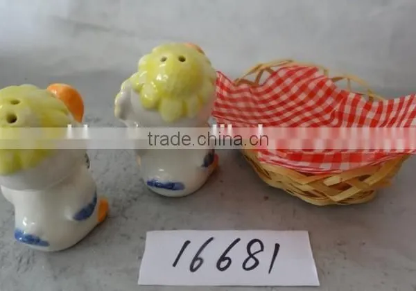 Ceramic Duck Salt and Pepper Shaker With Basket photo-4