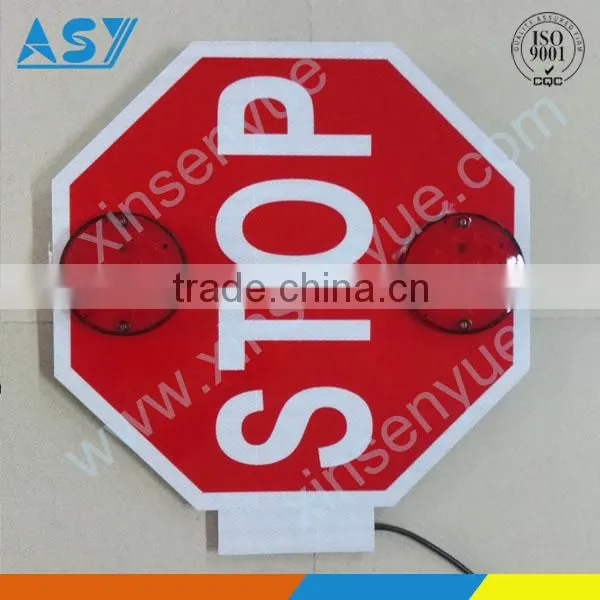 Aluminum LED Traffic Safety Sign With Plastic Coating