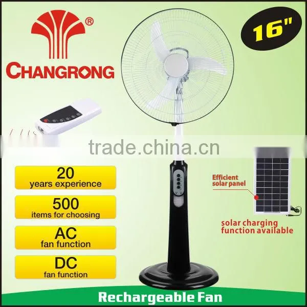 16inch Standing Battery Operated Emergency Rechargeable Fan With Light