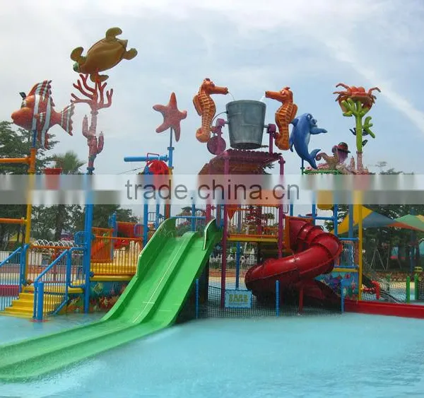 2016 Hot Sale Interactive Familiy Aqua House Jungle Kiosk Amusement Park Slide for Sale photo-2