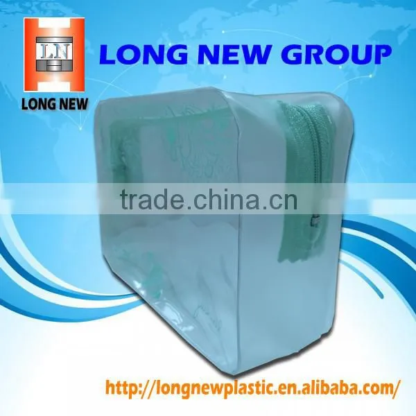 Long New Green Printed Design Cosmetic PVC Zipper Bag Making photo-4